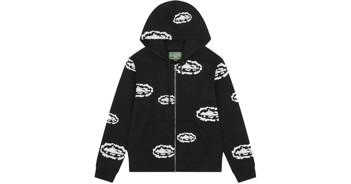 DENIM TEARS Xcorteiz Zip-Closure Hoodie in Black for Men | Lyst