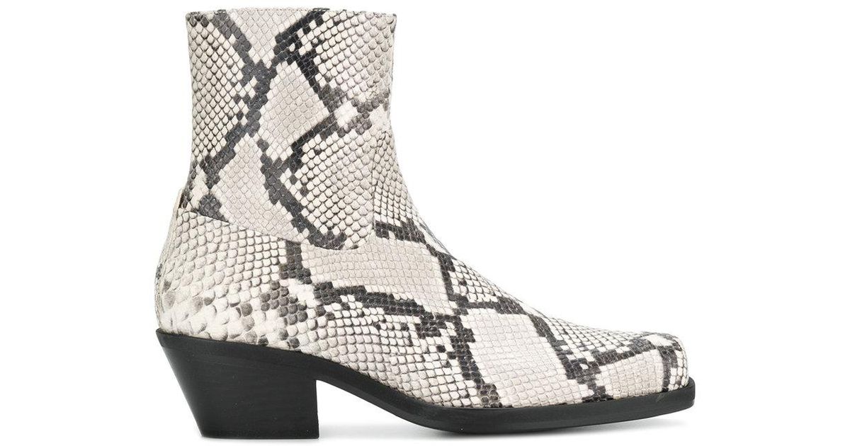 snakeskin effect boots