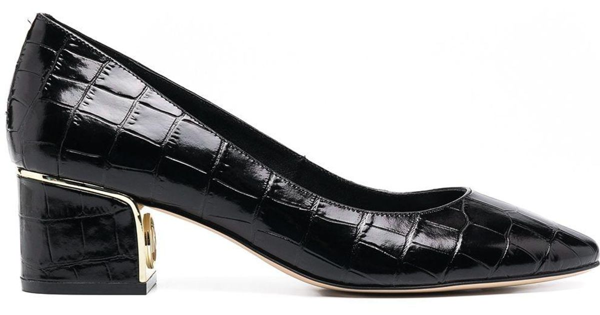 MICHAEL Michael Kors Leer Lana Leren Pumps in het Zwart - Lyst