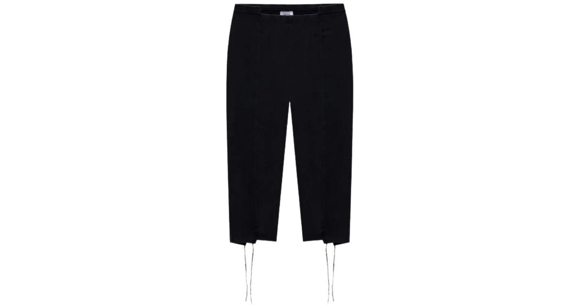 Vetements Cut-Up Capri Cotton Trousers in Black | Lyst UK