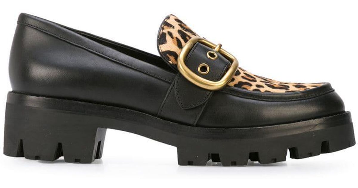 Coach clearance leopard loafers