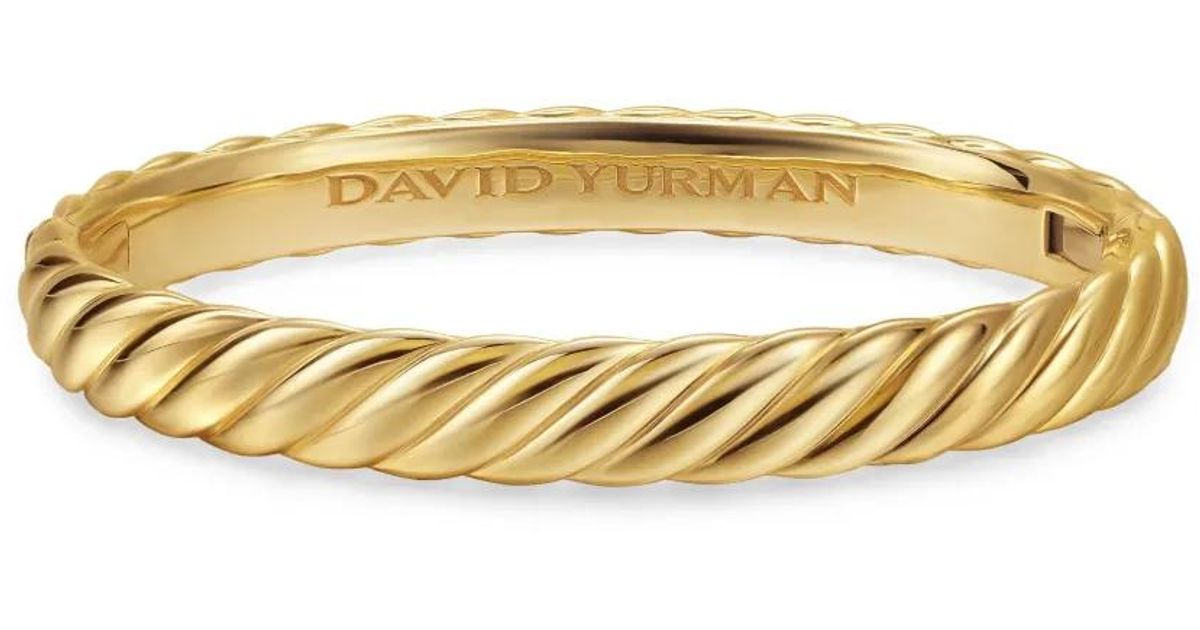 Brangle David Yurman 18K Cable Brangle Bracelet in Metallic | Lyst