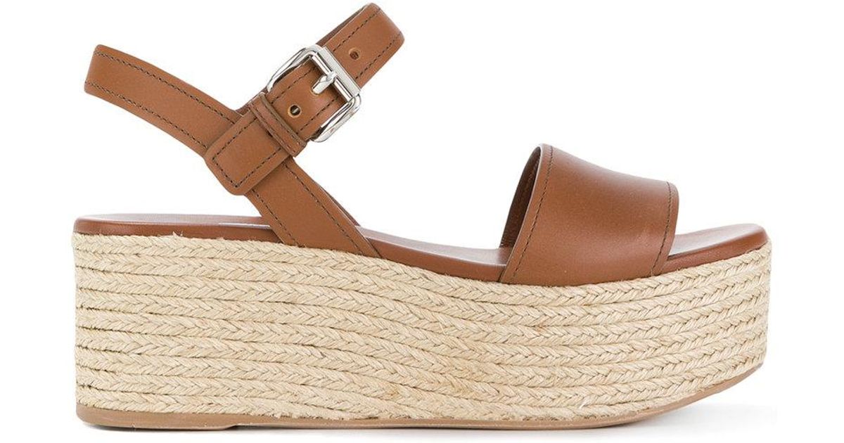 Prada platform hotsell espadrille sandal