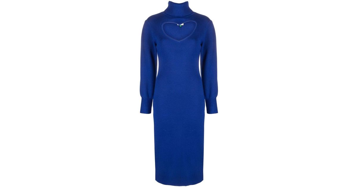 FARM Rio Cutout Rollneck Dress in Blue Lyst