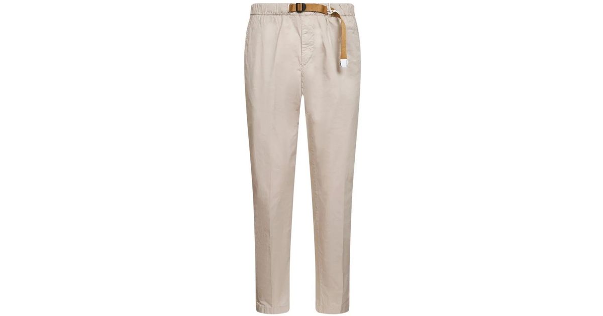 Sand Men White Sand Pantalon À Taille Ceinturée in Natural for Men | Lyst