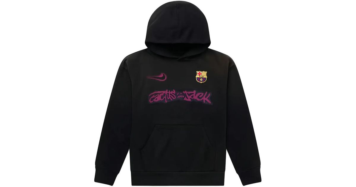 Nike X Travis Scott X Fc Barcelona Cactus Logo-Print Hoodie in 