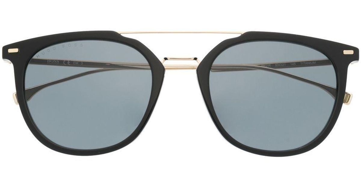 BOSS by HUGO BOSS 1013 Roundframe Sunglasses in Black (Grey) for Men