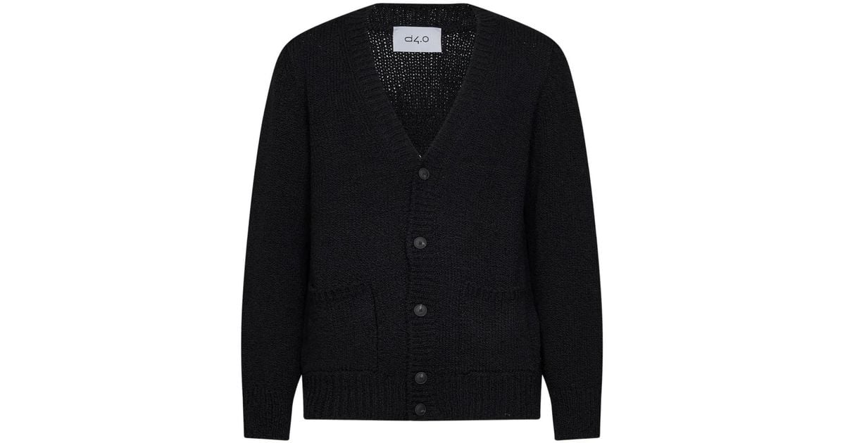 D4.0 V-Neck Cardigan in Black for Men | Lyst