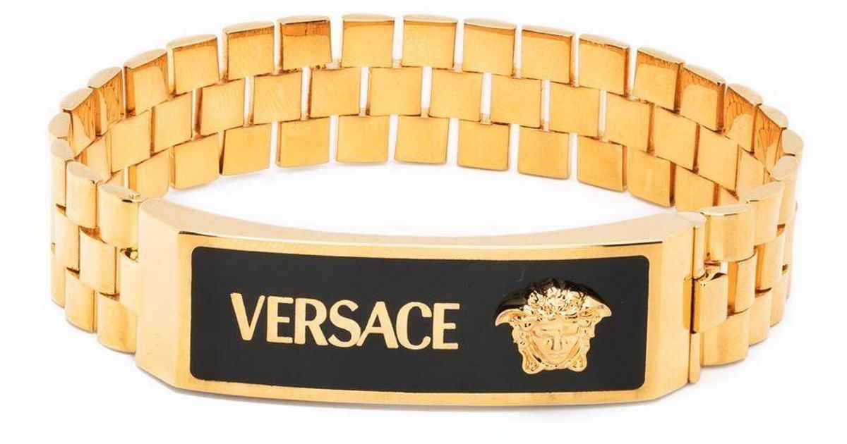 medusa enamel logo bracelet