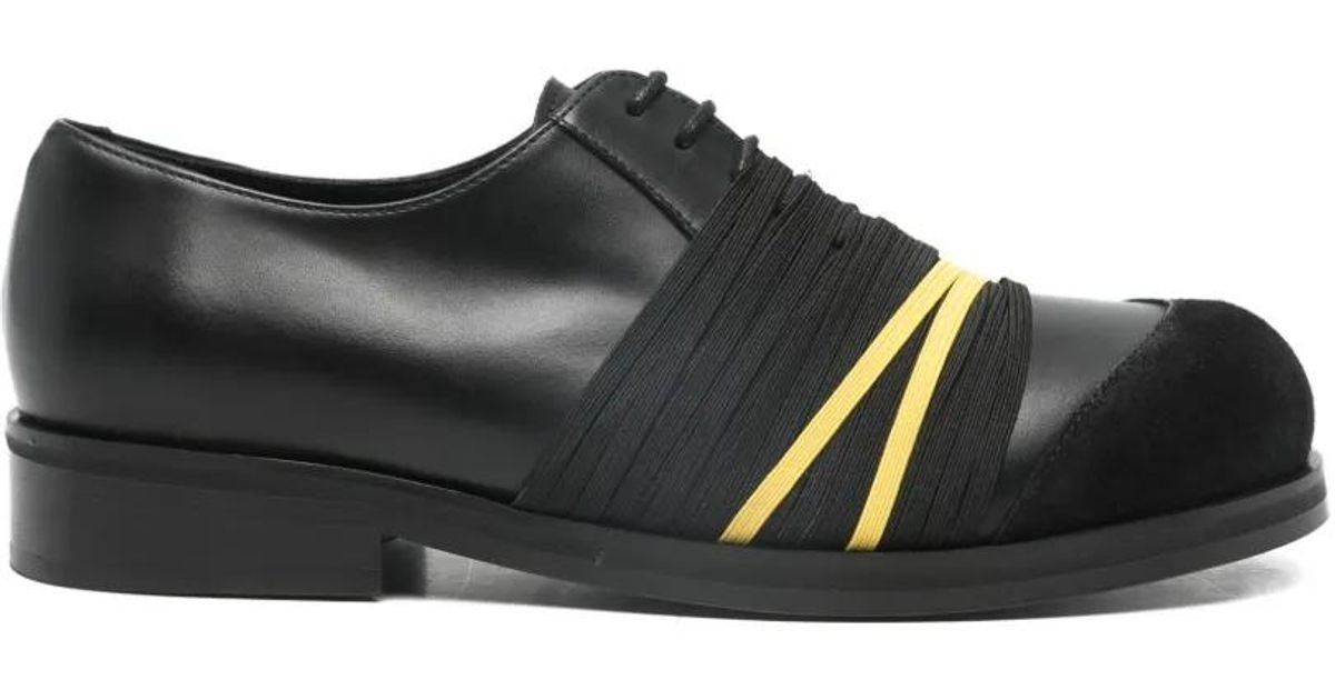STEFAN COOKE Elastic-Detail Biker Derby Shoes in Black for Men | Lyst