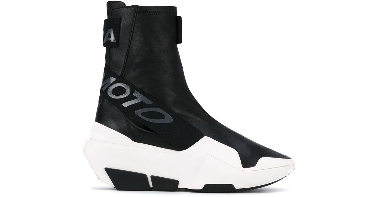 Y-3 Leather Mira Boots in Black - Lyst