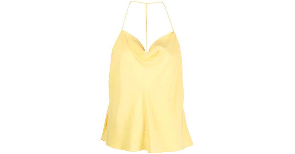 Ba&sh Focca Cowl-effect Sleeveless Top in Yellow | Lyst