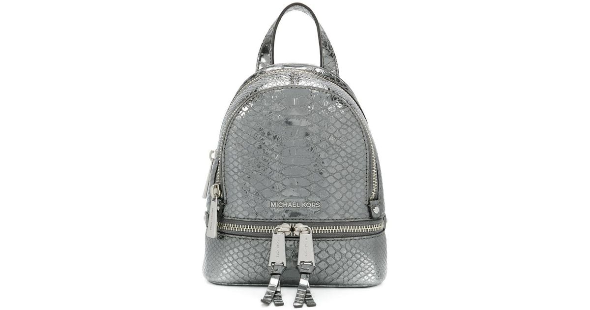 grey mini backpack