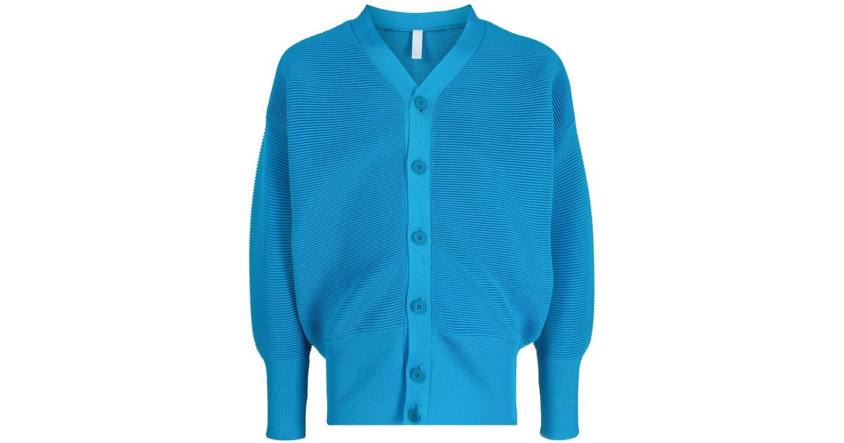 CFCL V-neck Knitted Cardigan in Blue for Men | Lyst Canada