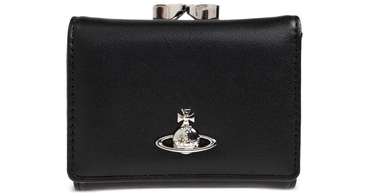 Vivienne Westwood Orb Clasp Wallet in Black | Lyst