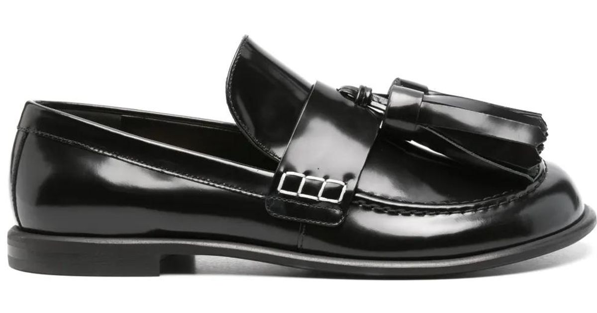 JW Anderson タッセル ローファー ブラック | Lyst