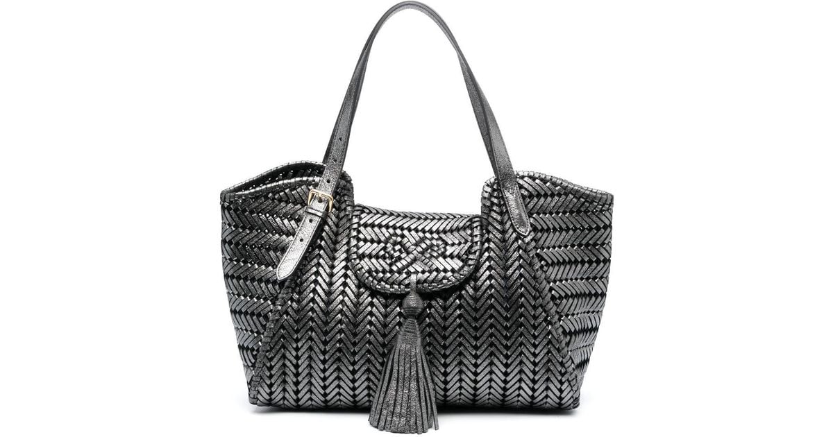 Anya Hindmarch Neeson Tassel Leather Tote Bag in Black Lyst