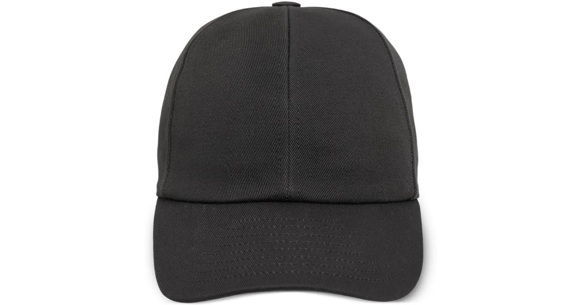 Courreges Cotton Cap in Black | Lyst
