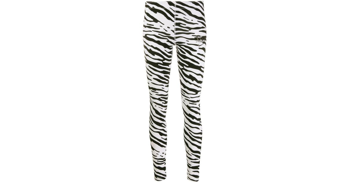 Nike Synthetic Zebra Print leggings in White | Lyst