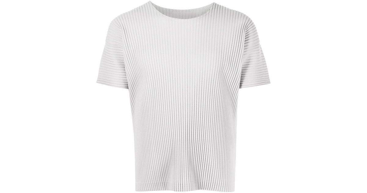 Herren Bekleidung T-Shirts Ärmellose T-Shirts Homme Plissé Issey Miyake Plissiertes Trägershirt in Weiß für Herren 