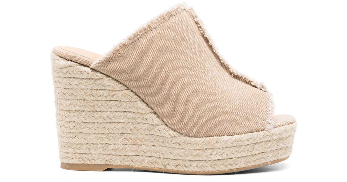 Casta er Fatima 110mm Wedge Mules in Natural Lyst UK