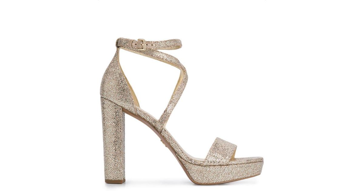MICHAEL Michael Kors Charlize Platform Sandals in Metallic - Lyst