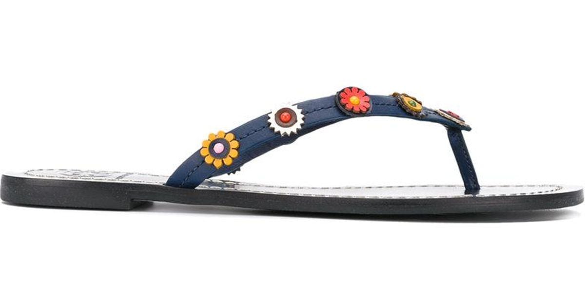 embellished tory burch sandals