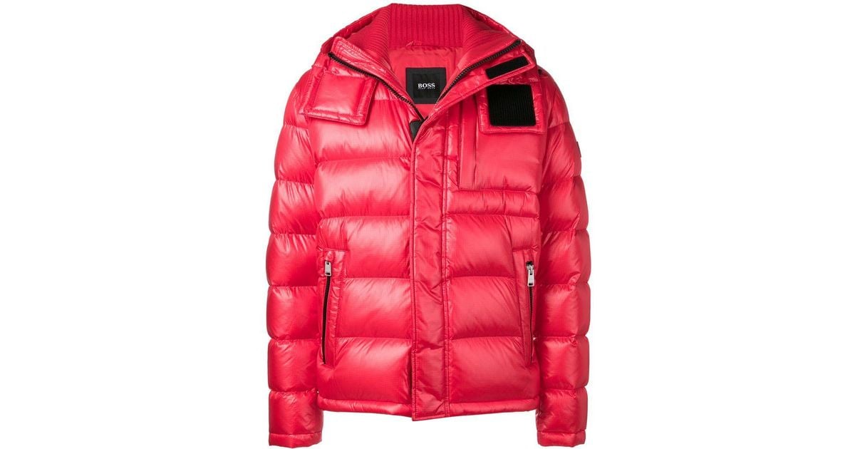 Synthetic Hooded Puffer Jacket 