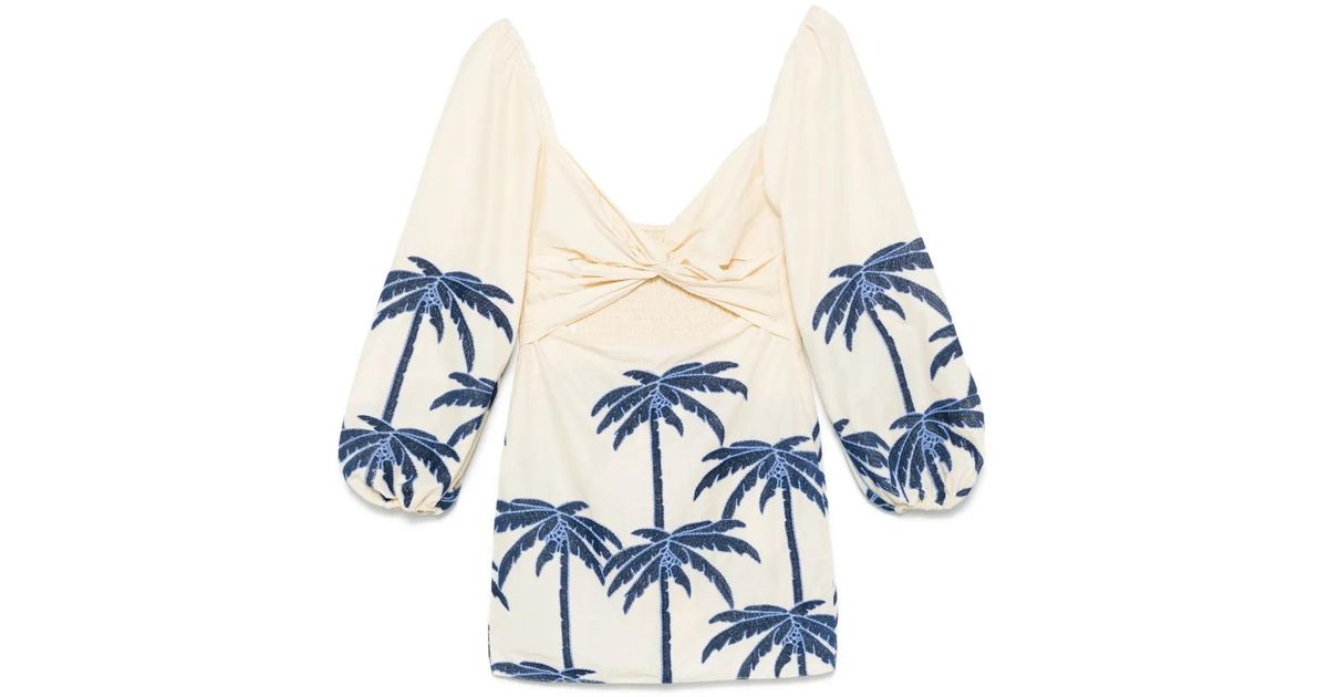 Johanna Ortiz The Power Of The Sea Mini Dress in White | Lyst