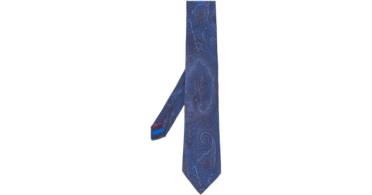 Etro Seide Krawatte mit Paisley-Print in Blau für Herren - Lyst