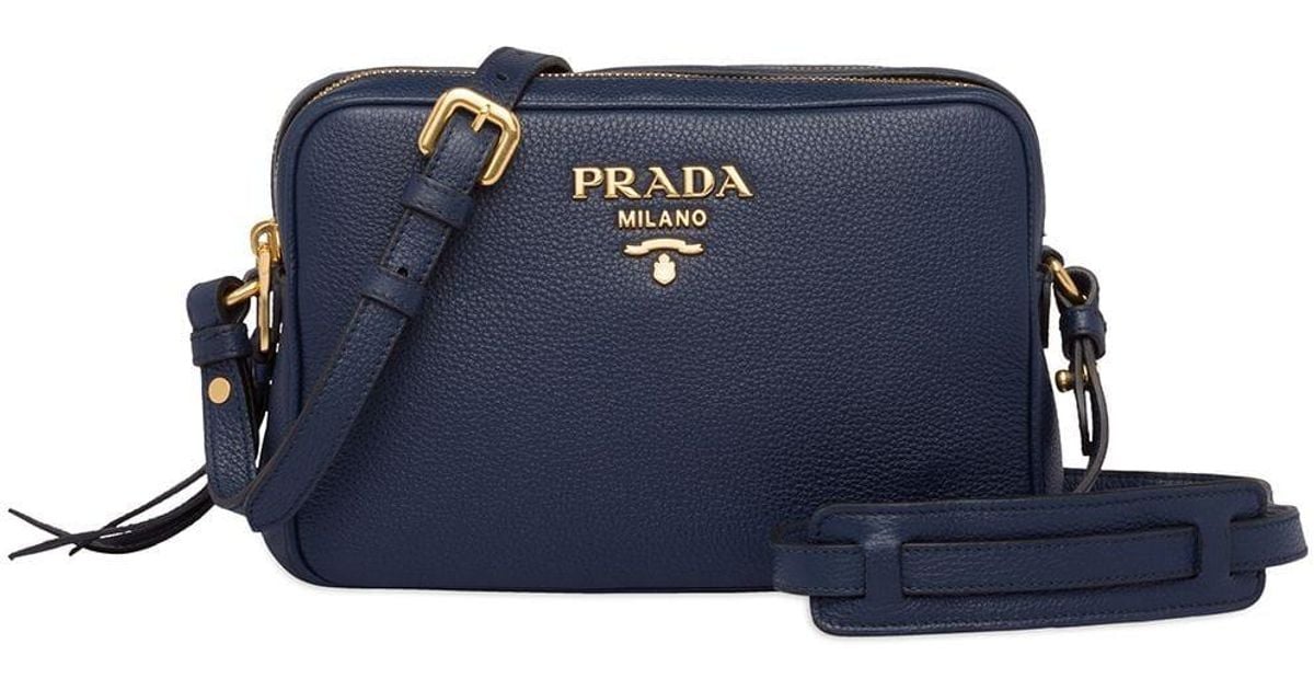 Prada Textured Camera Bag in Blue