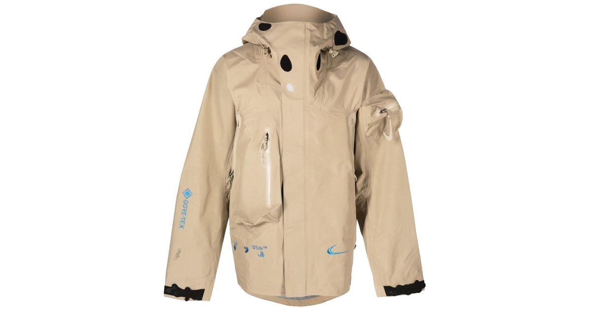 Nike X Off White Hooded Jacket in Natural for Men | Lyst