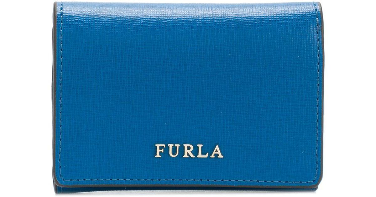 Furla Leather Babylon Trifold Wallet in Blue - Lyst
