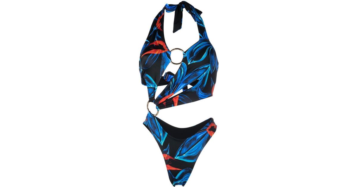 Louisa Ballou Synthetic Sex Wax Asymmetric Swimsuit In Black Lyst Canada