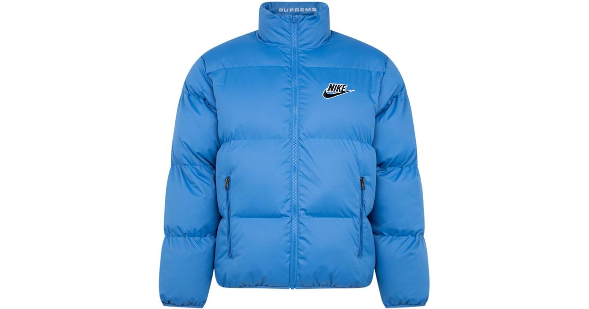Supreme X Nike Reversible Puffy Jacket in Blue - Lyst
