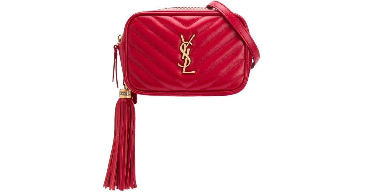 Saint Laurent Tassel-detail Lou Belt Bag in Red Lyst