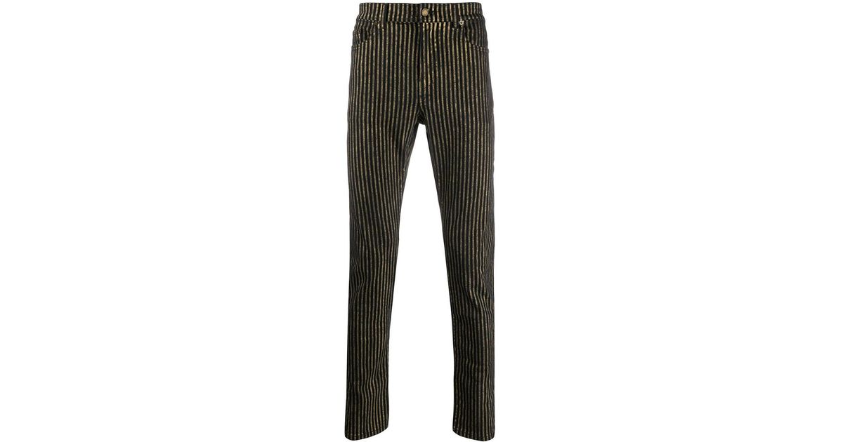 Saint Laurent Denim Metallic Striped 