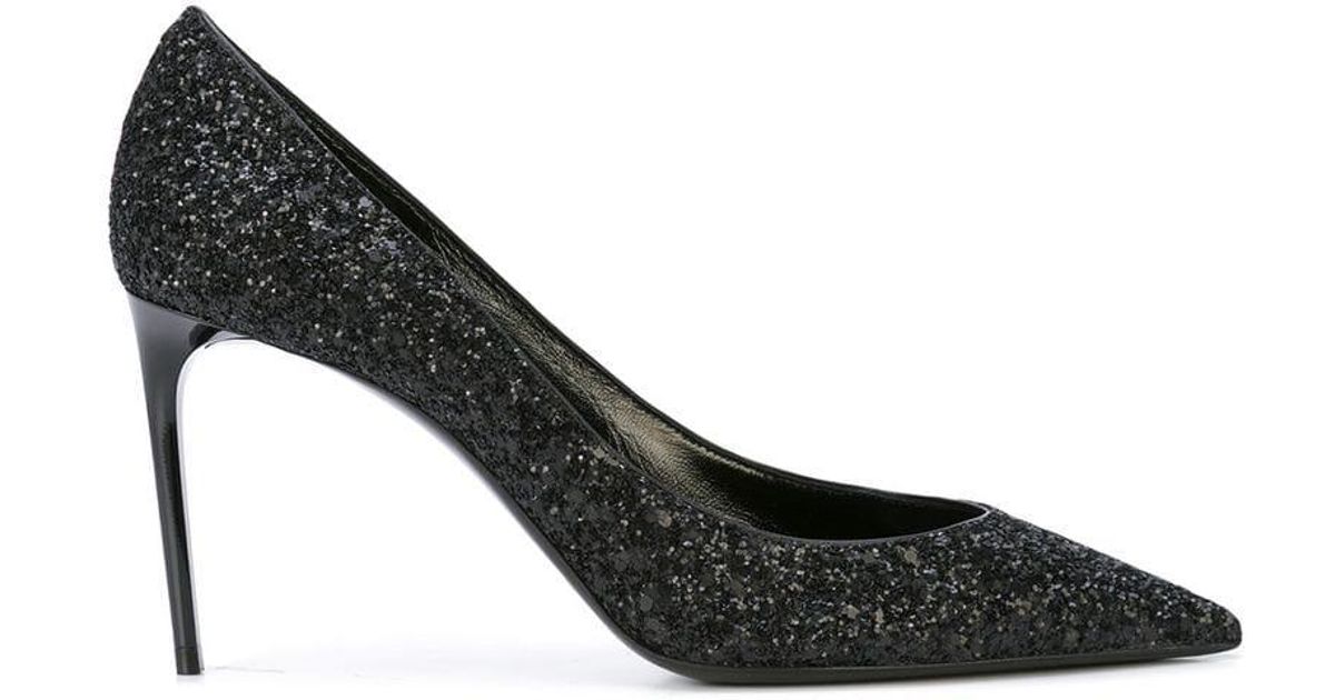 ysl glitter heels