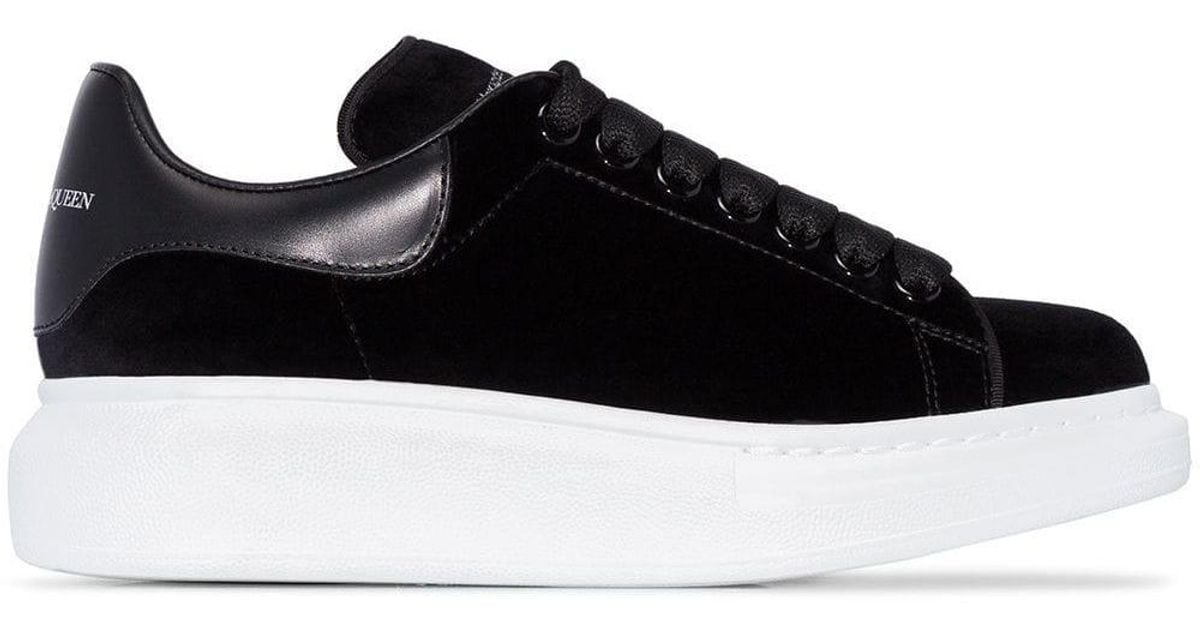 Alexander McQueen Oversizedsole Velvet Sneakers in Black Lyst