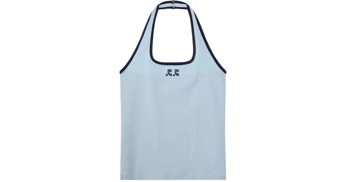 【REST&RECREATION】HALTER NECK SLEEVELESS restrecreation-blue-Halter-