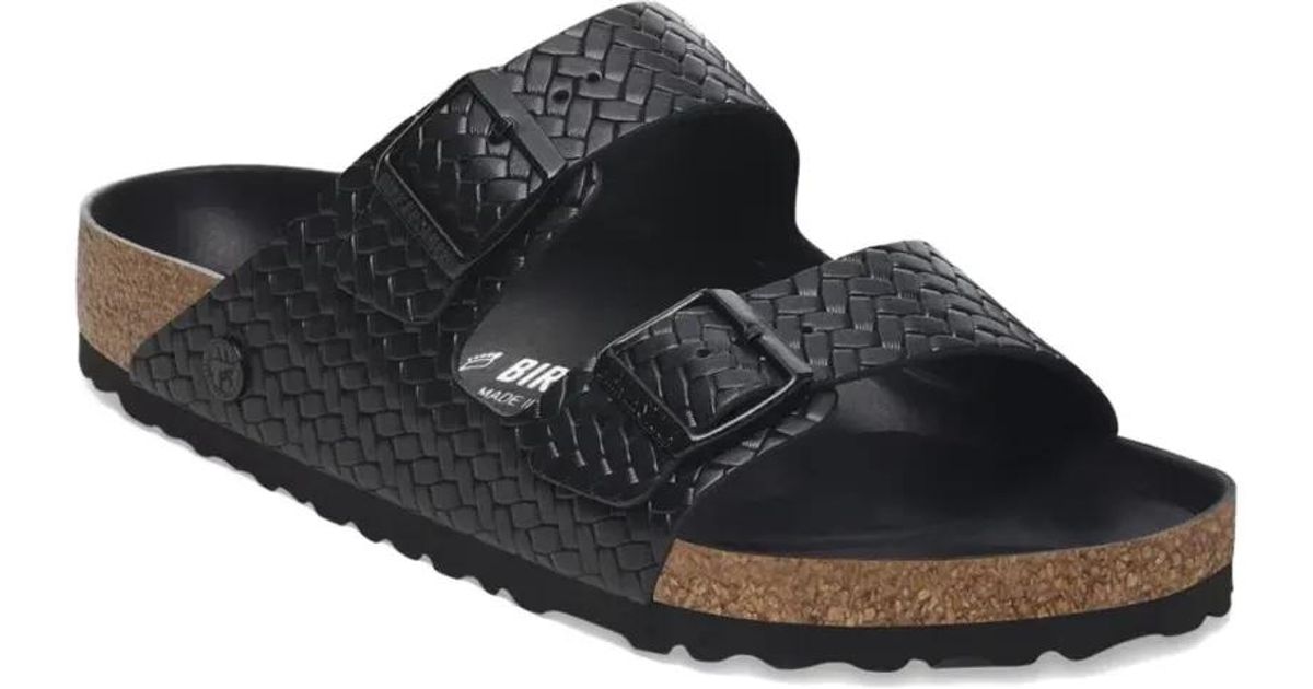 Birkenstock Braided-Strap Slide Sandals in Black for Men | Lyst