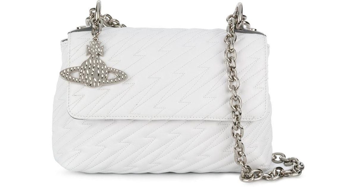 Vivienne Westwood Leather Coventry Shoulder Bag in White | Lyst