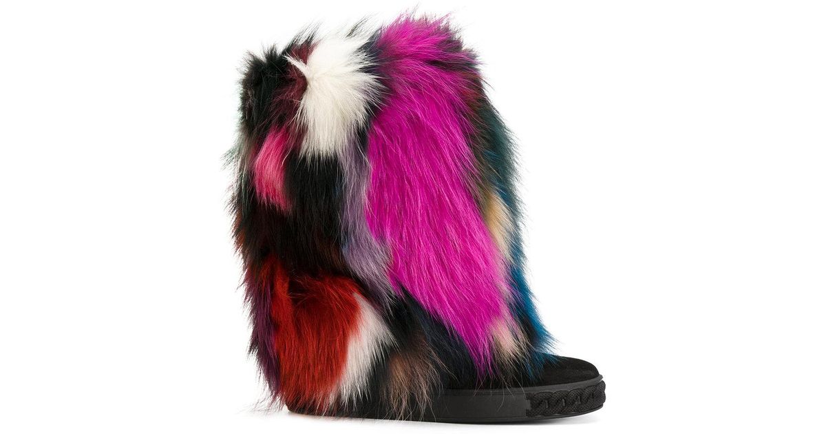 casadei fur boots