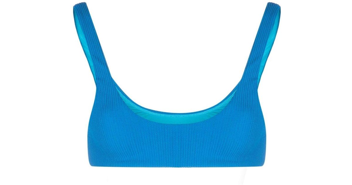 Wolford Ultra Texture Bikini Top in Blue | Lyst Canada