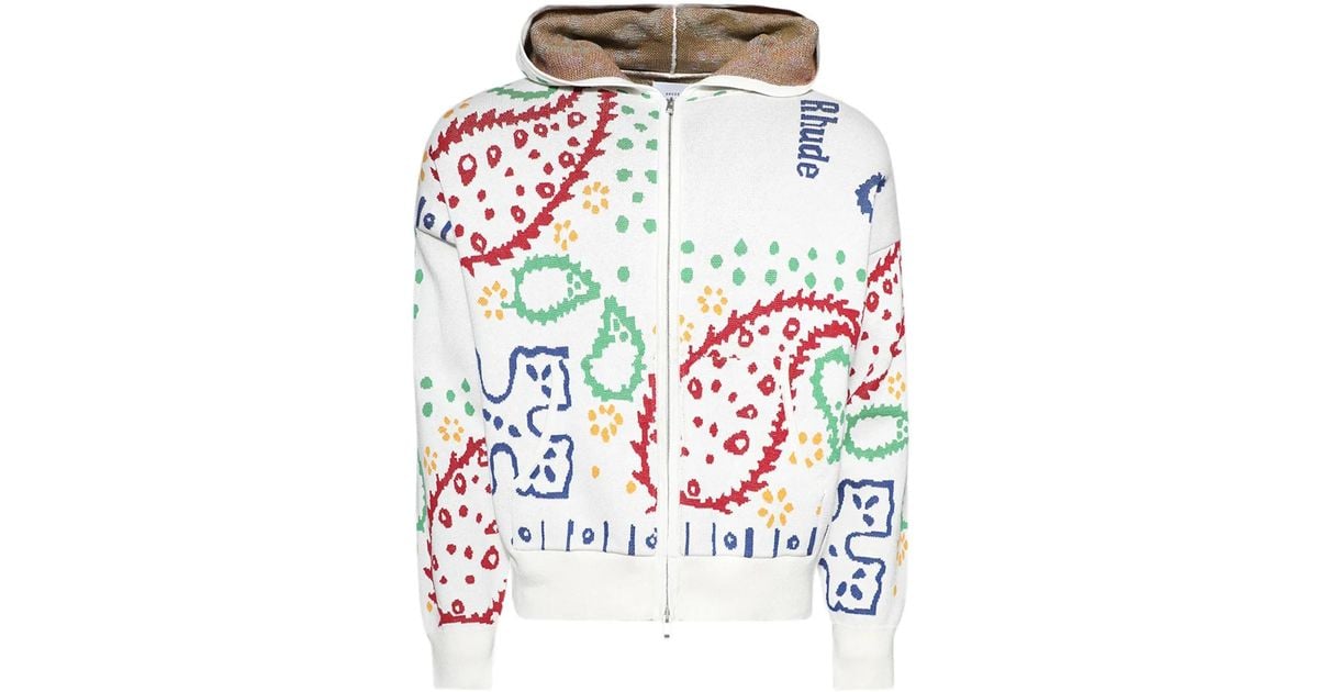 RHUDE ロゴ ジップアップ パーカー RHUDE ジップアップ パーカー | ホワイト | FARFETCH JP