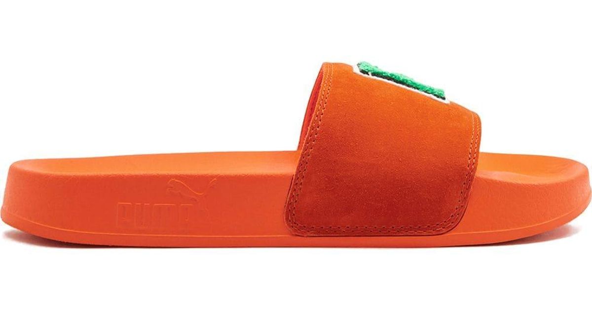 PUMA Fenty X F.u. Leadcat Slides in Orange | Lyst