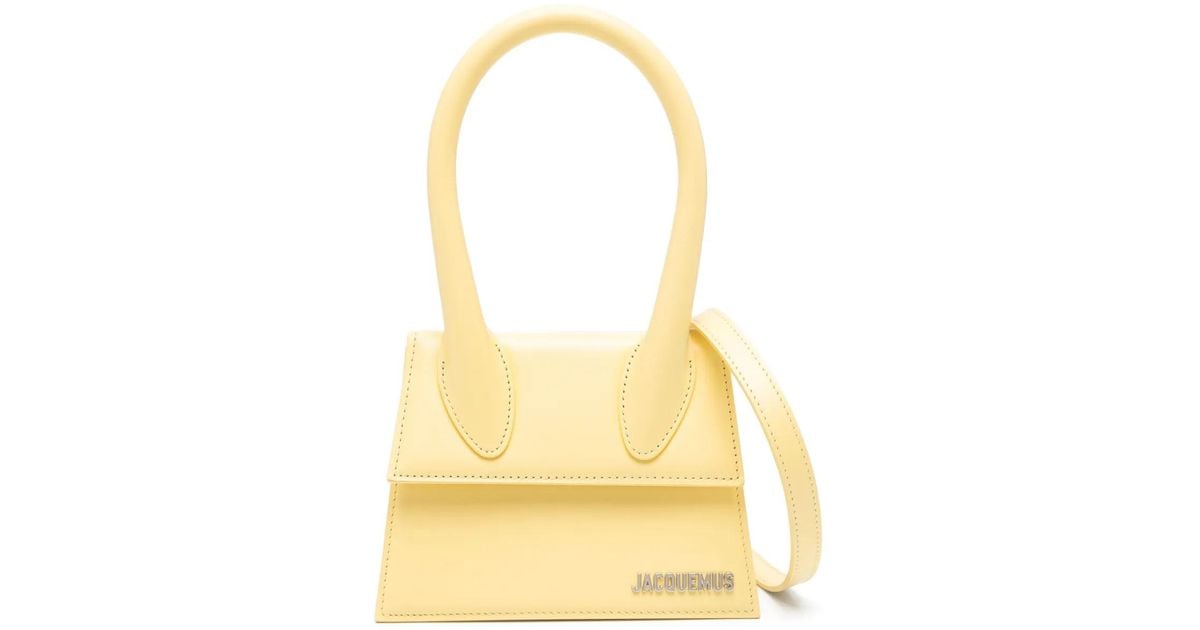 ★TOUT Y EST★ Le Chiquito Moyen Tote Bag Dark Yellow 213BA0 Jacquemus Le Chiquito Moyen Tote Bag | Yellow | FARFETCH