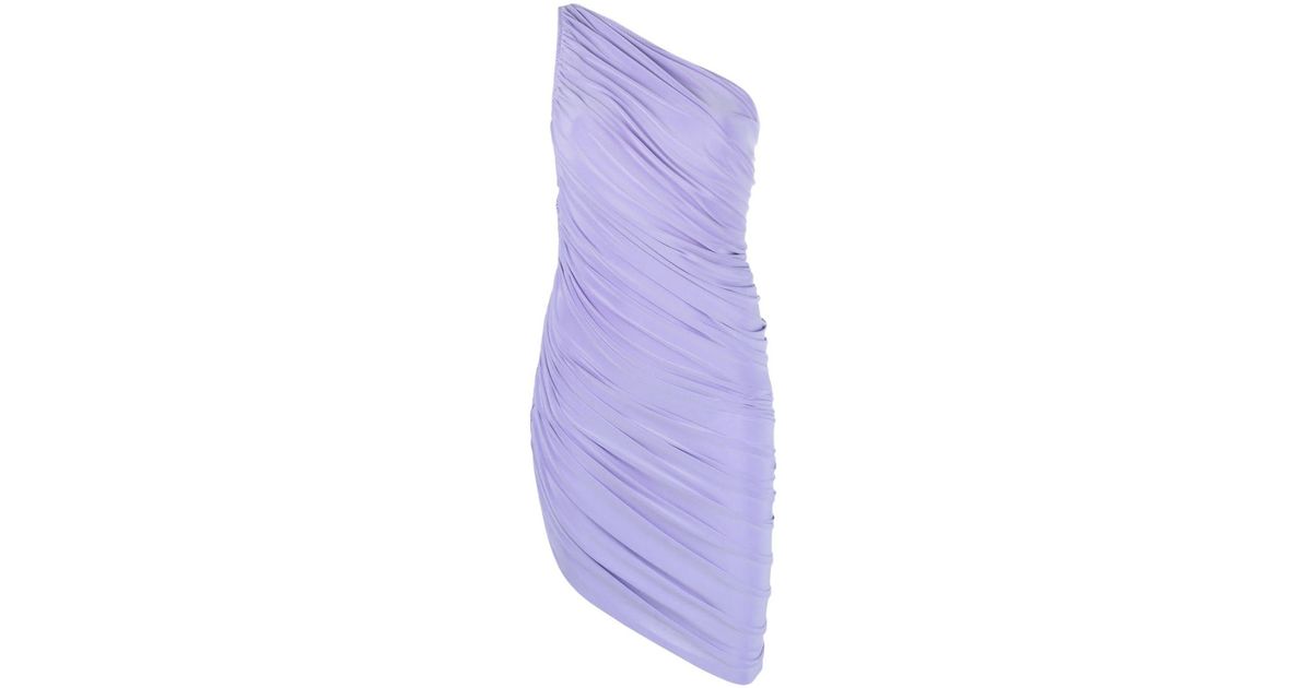 Norma Kamali Pickleball Diana Shirred Minidress in Purple | Lyst UK