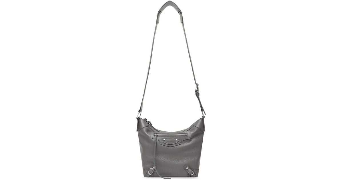 Balenciaga Leather Neo Classic Small Hobo Bag in Grey (Gray) - Lyst