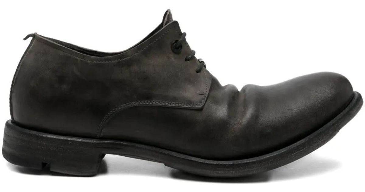 Layer Zero Lace-Up Leather Derby Shoes in Black for Men | Lyst